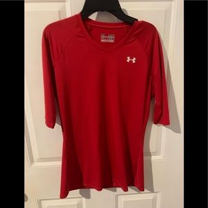 Under Armor fitted red shirt size Medium